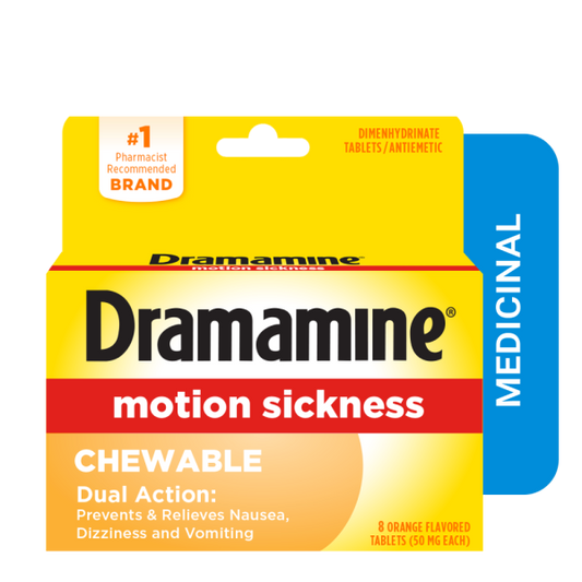 CHEWABLE DRAMAMINE SINGLE PACK BLISTER