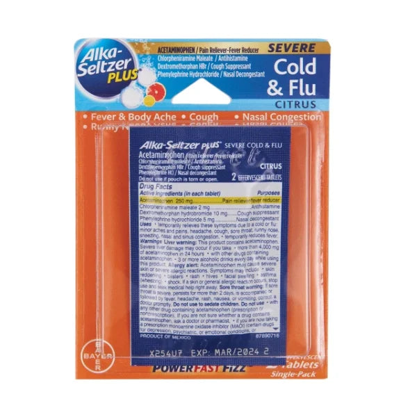 ALKA SELTZER PLUS SINGLE PACK BLISTER