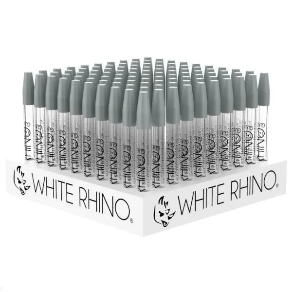 WHITE RHINO QUARTZ DAB STRAW WITH SILICONE CAP 100 CT