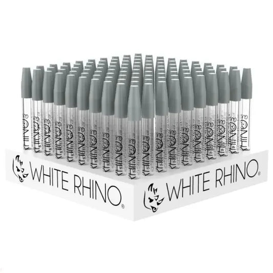 WHITE RHINO QUARTZ DAB STRAW WITH SILICONE CAP 100 CT