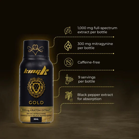 KING K GOLD LIQUID KRATOM SHOT 15CT
