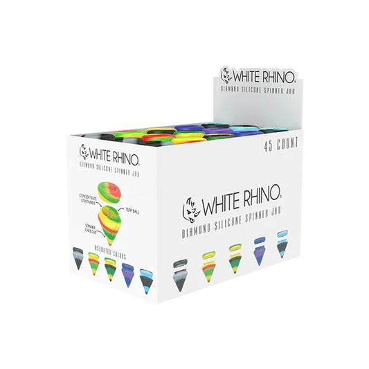 WHITE RHINO DIAMOND SILICONE SPINNER JAR