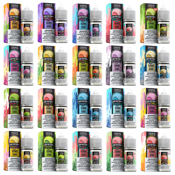 Air Factory TFN Salt Series E-Liquid 30mL (Salt Nic) | Group Photo with Packaging