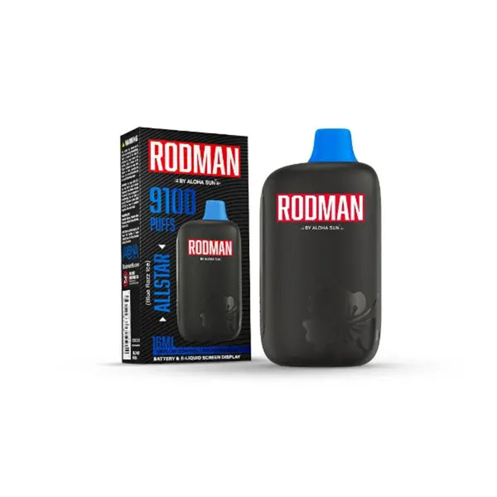 Aloha Sun Rodman Disposable 9100 Puffs 16mL 50mg | MOQ 10 | All Star with Packaging