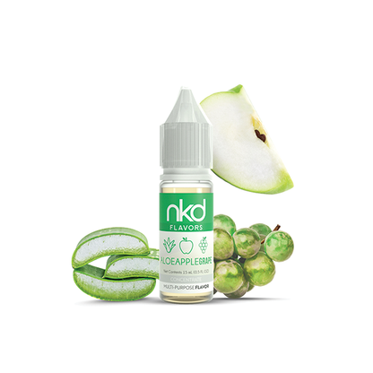 NKD Flavor Concentrate 15mL Aloe Apple Grape bottle