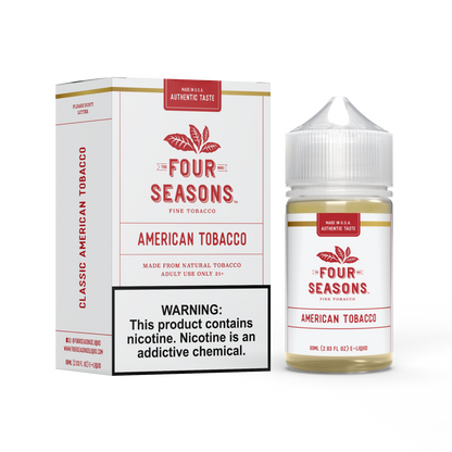 Four Seasons E-Liquid 60mL (Freebase) | American Tobacco with Packaging