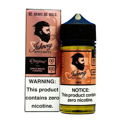 Johnny AppleVapes Series E-Liquid 100mL Apple Bread Pudding with packaging