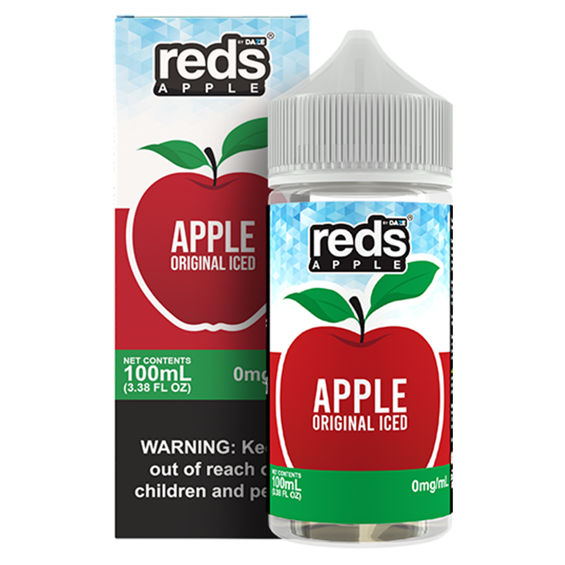 7Daze Reds E-Liquid 100mL (Freebase) | Apple Iced with Packaging