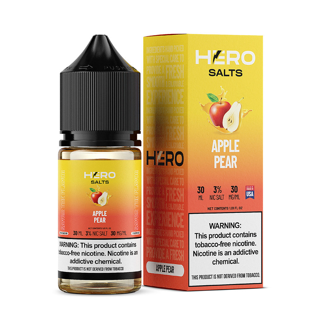 Hero E-Liquid 30mL (Salts) | Apple Pear