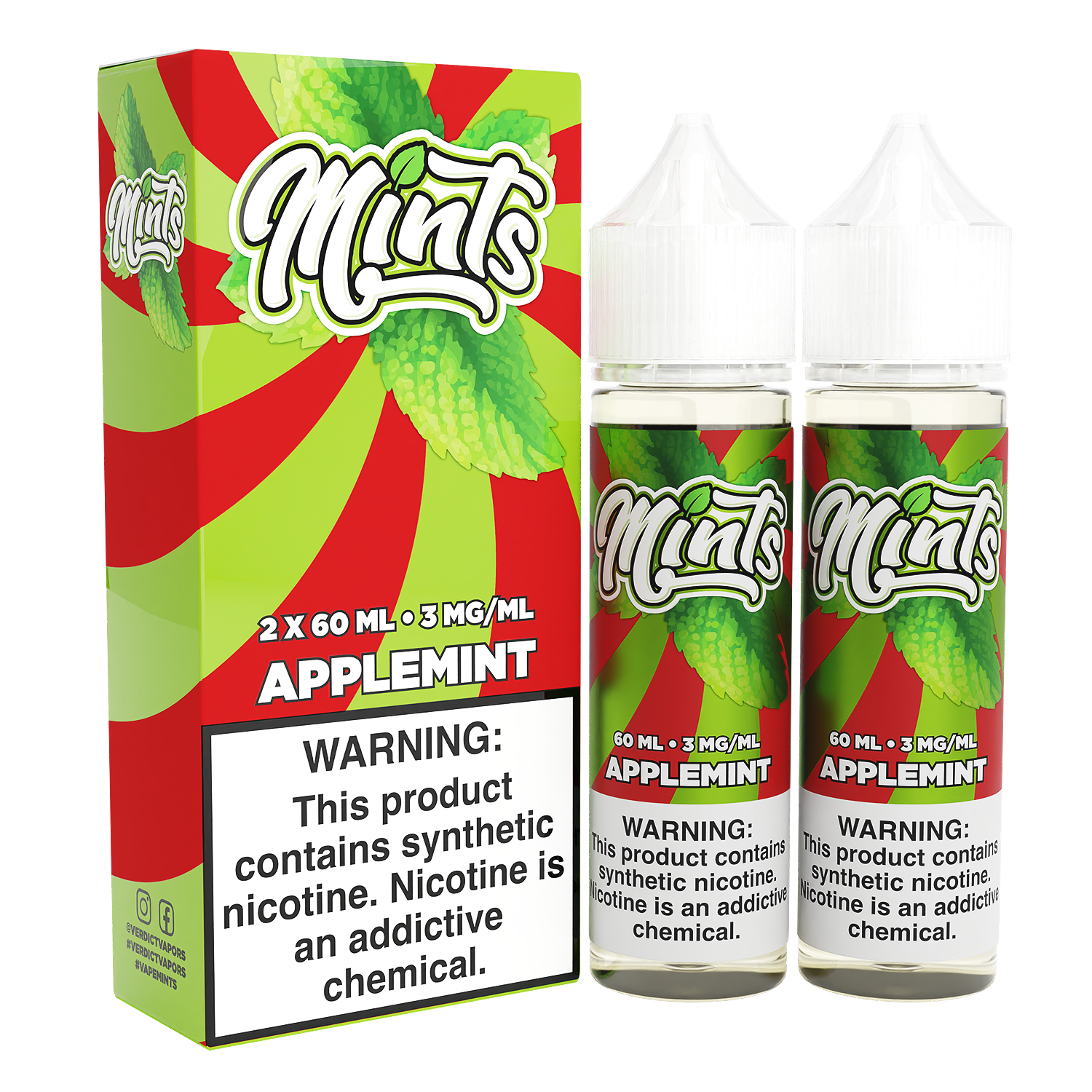 Liquid Mints Mints Series E-Liquid 120mL (Freebase) 60mL 2-Pack | Stallion ...