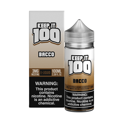 Keep It 100 TFN Series E-Liquid 6mg | 100mL (Freebase) Bacco with Packaging