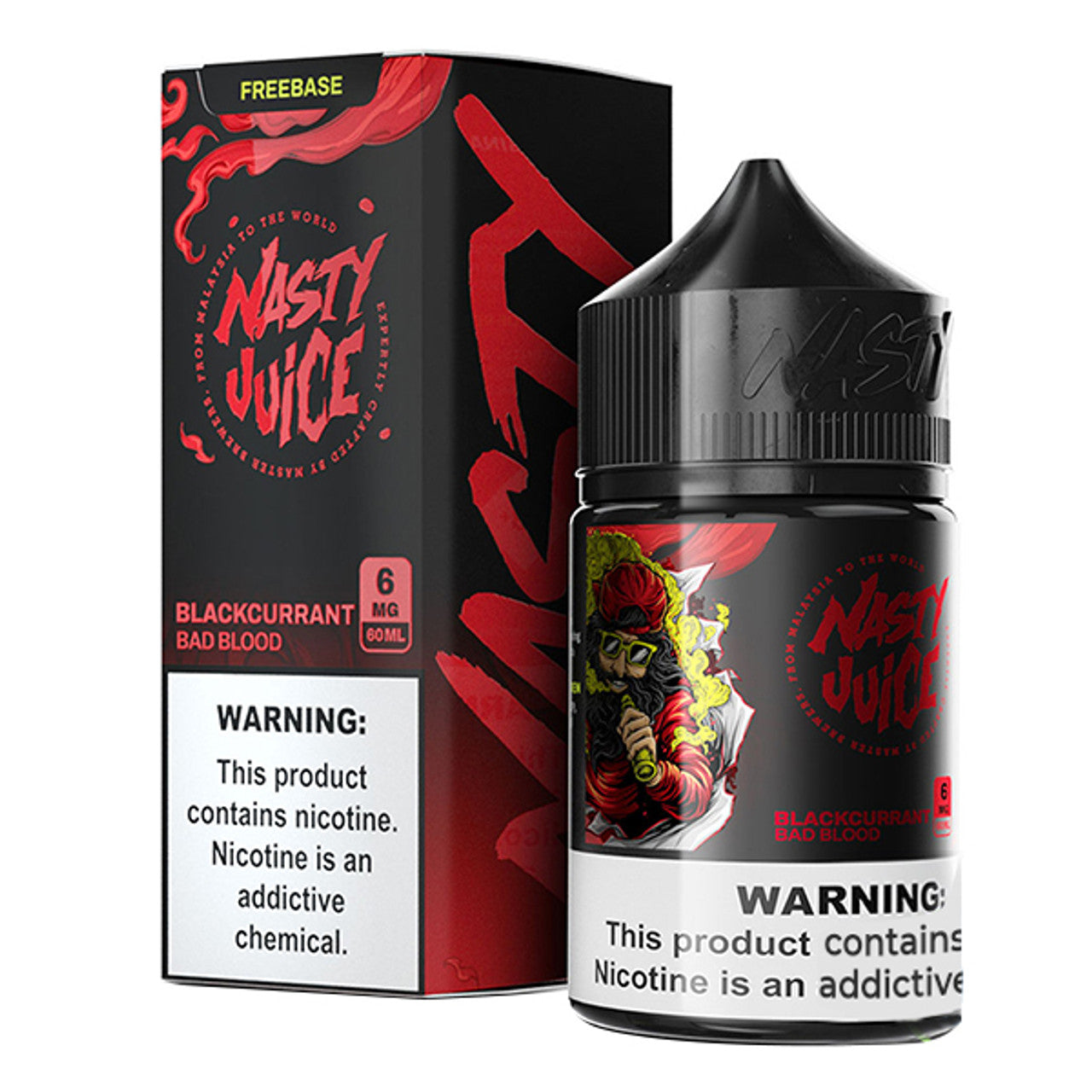 Nasty Juice E-Liquid 60mL Freebase | Bad Blood with packaging