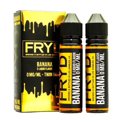FRYD Series E-Liquid 2x-60mL Bottles (Freebase) 0mg Banana with packaging