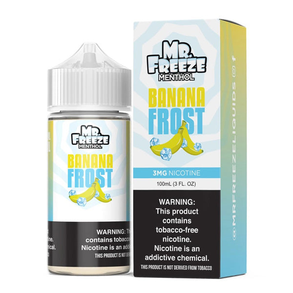 Mr. Freeze TFN Series E-Liquid 100mL (Freebase) | 3mg Banana Frost with packaging