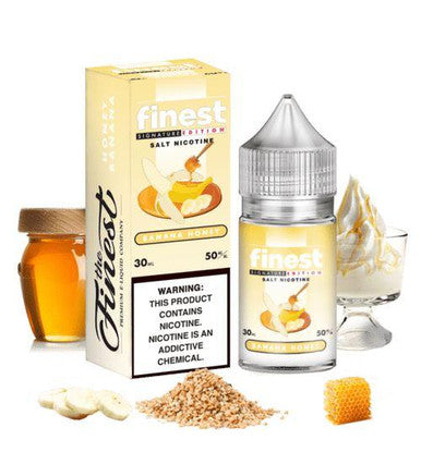 Finest Salt Series E-Liquid 30mL (Salt Nic) | Banana Honey with Packaging