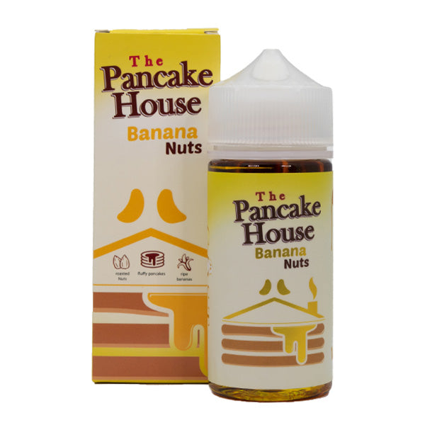Pancake House Series E-Liquid 100mL (Freebase) | 0mg Banana Nuts with Packaging