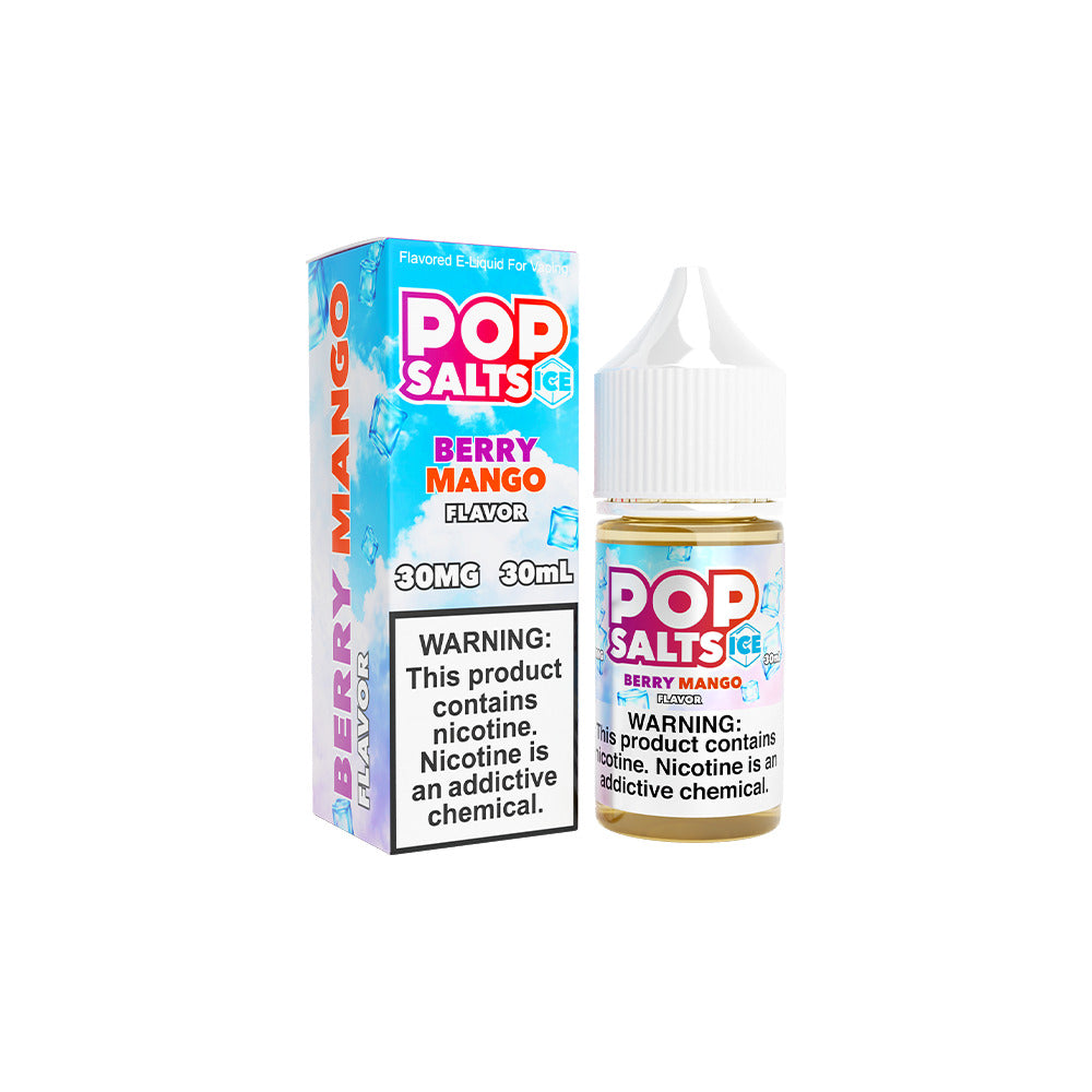 Pop Salts E-Liquid 30mL Salt Nic | Berry Mango Ice with Packaging