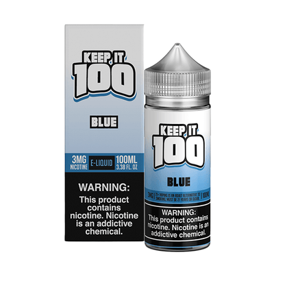 Keep It 100 TFN Series E-Liquid 6mg | 100mL (Freebase) Blue with Packaging