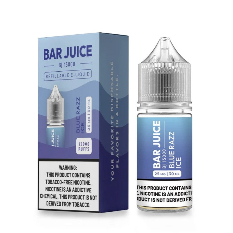 Bar Juice BJ15000 Salt Series E-Liquid 30mL (Salt Nic) | Blue Razz Ice with Packaging