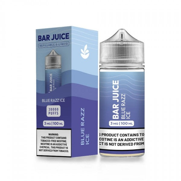 Bar Juice BJ30000 E-Liquid 100mL (Freebase) | Blue Razz Ice with Packaging