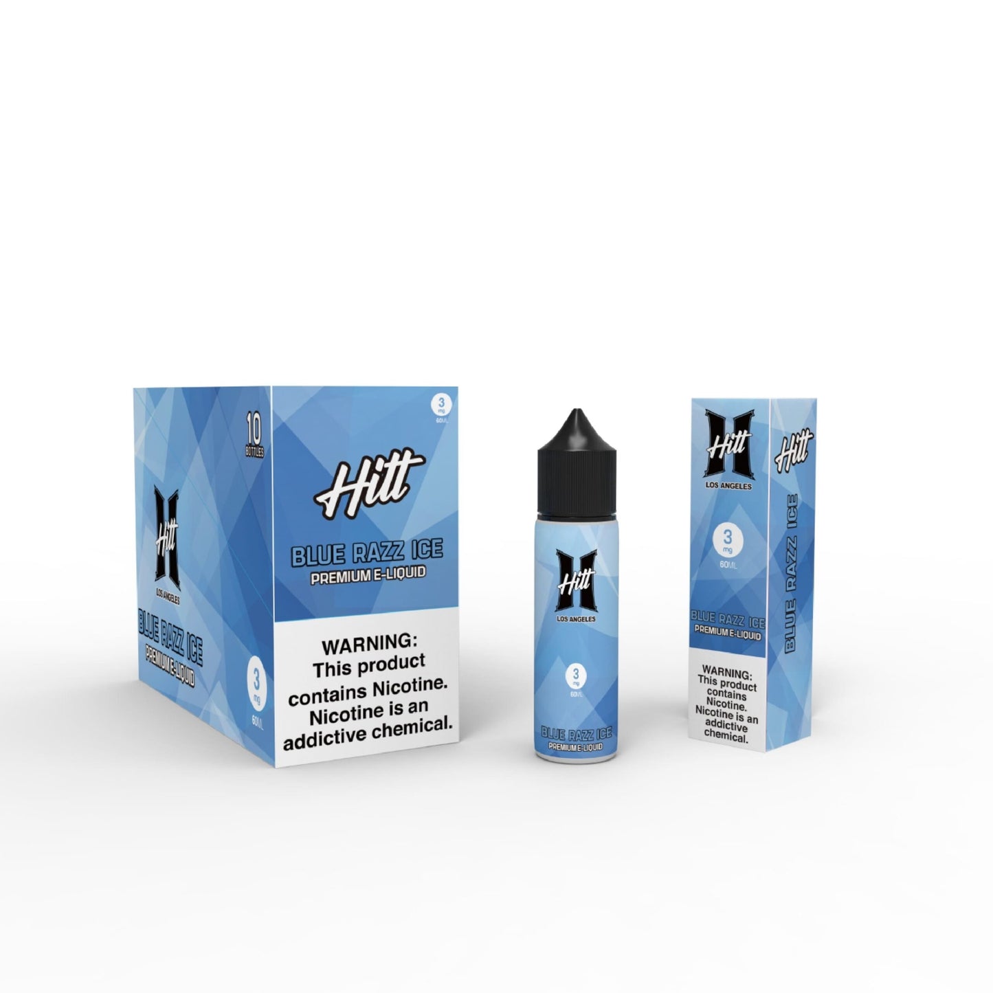 Hitt Los Angeles 60mL (Freebase) | Bluerazz Ice with Packaging