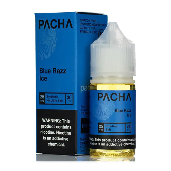 Pachamama TFN Salt Series E-Liquid | 30mL (Salt Nic) Blue Razz Ice with Packaging