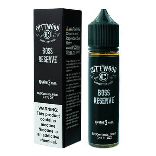 Cuttwood Series E-Liquid 60mL Boss Reserve with Packaging