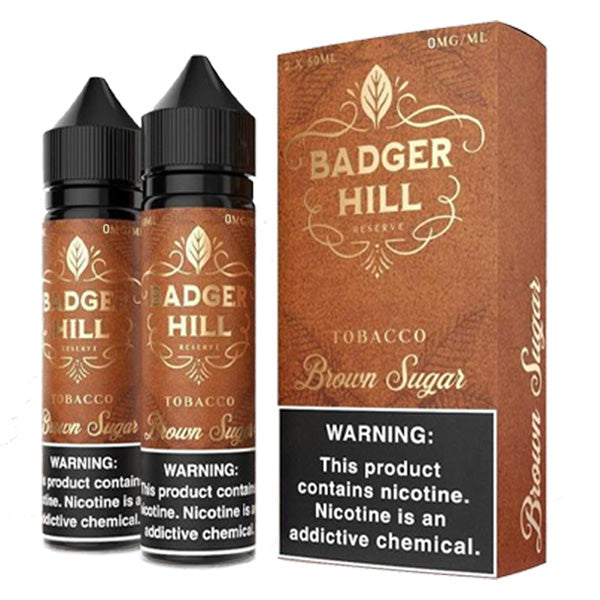 Badger Hill Reserve Series E-Liquid x2-60mL | 0mg Brown Sugar with packaging