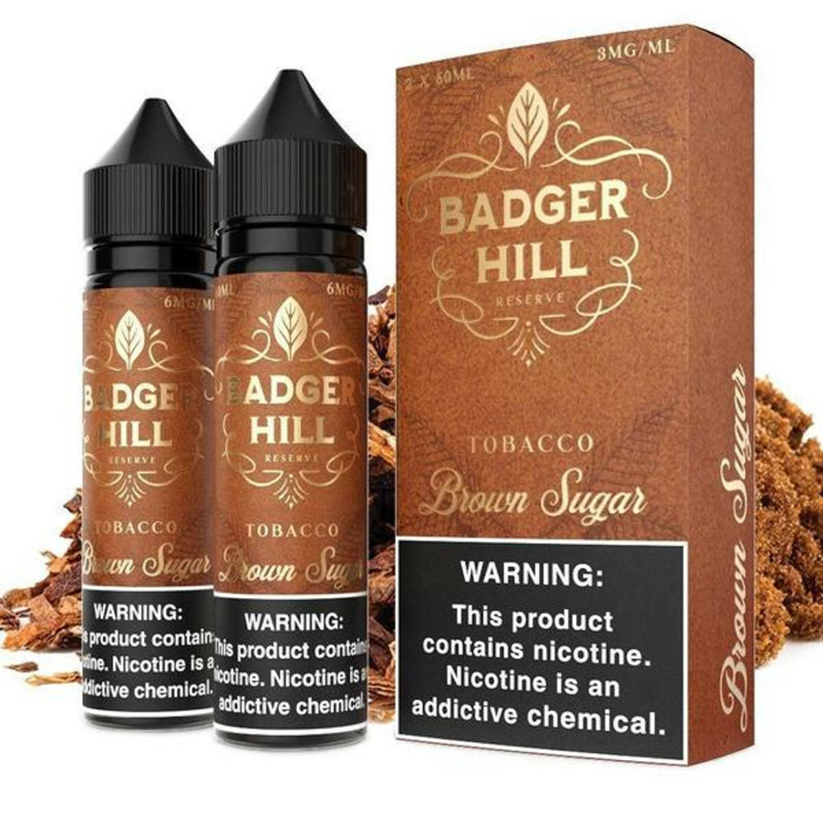 Badger Hill Reserve Series E-Liquid x2-60mL | Brown Sugar with packaging