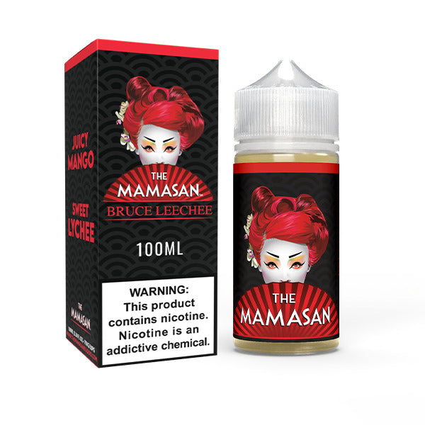 The Mamasan Series E-Liquid 100mL Bruce Leechee with packaging