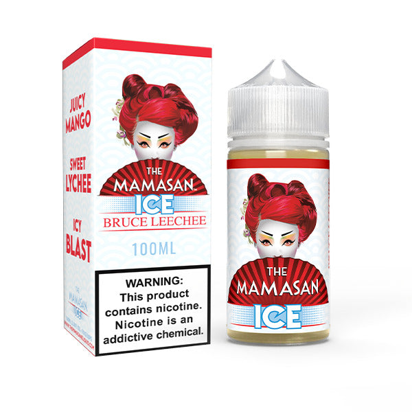 The Mamasan Series E-Liquid 100mL Bruce Leechee Ice with packaging
