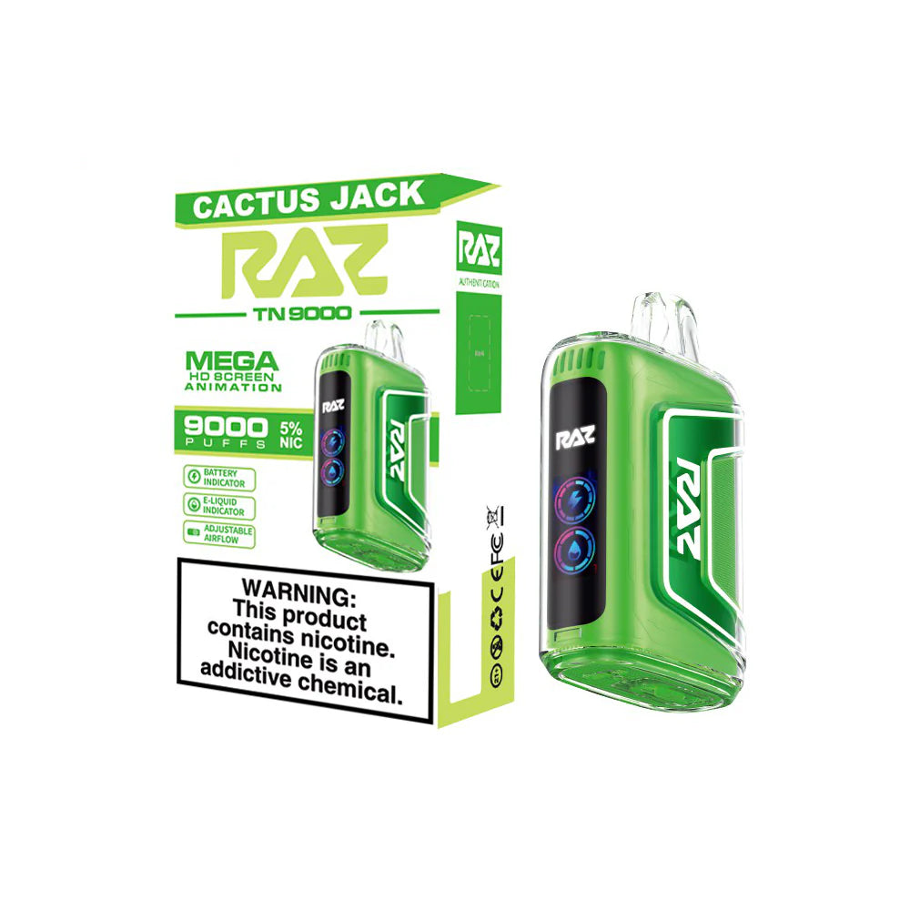 RAZ TN9000 Disposable 9000 Puffs 12mL 50mg | MOQ 5 Cactus Jack with Packaging