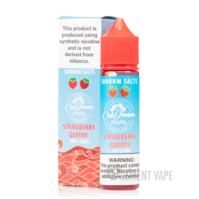 Cali Grown Subohm Salts 60mL Strawberry Gummy with Packaging