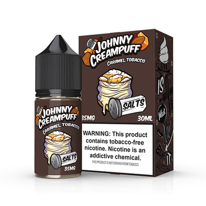 Tinted Brew Johnny Creampuff TFN Salt Series E-Liquid 30mL | 35mg Caramel tobacco with packaging