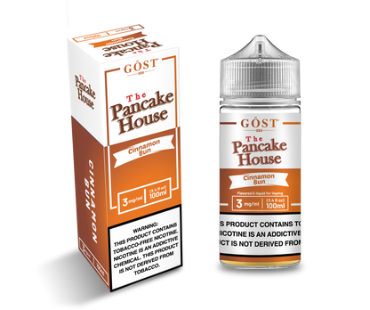 Pancake House Series E-Liquid 100mL (Freebase) | Cinnamon Bun with Packaging
