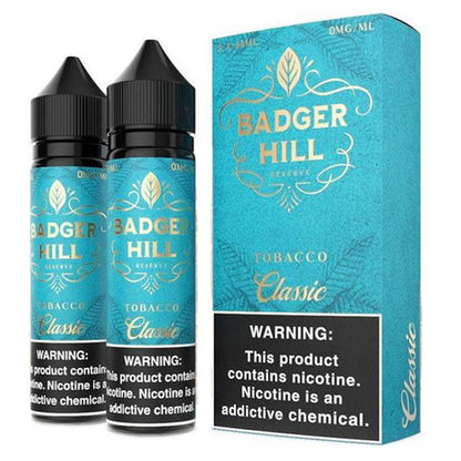 Badger Hill Reserve Series E-Liquid x2-60mL | 0mg Classic with packaging
