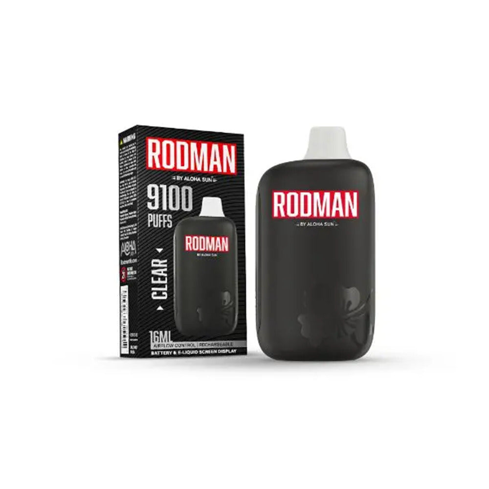 Aloha Sun Rodman Disposable 9100 Puffs 16mL 50mg | MOQ 10 | Clear with Packaging