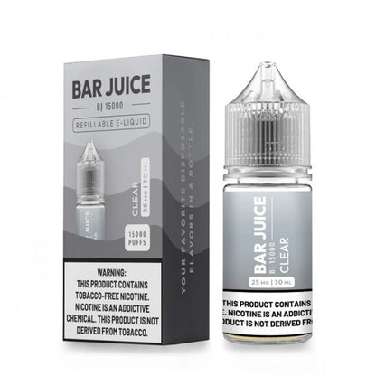 Bar Juice BJ15000 Salt Series E-Liquid 30mL (Salt Nic) | Clear with Packaging