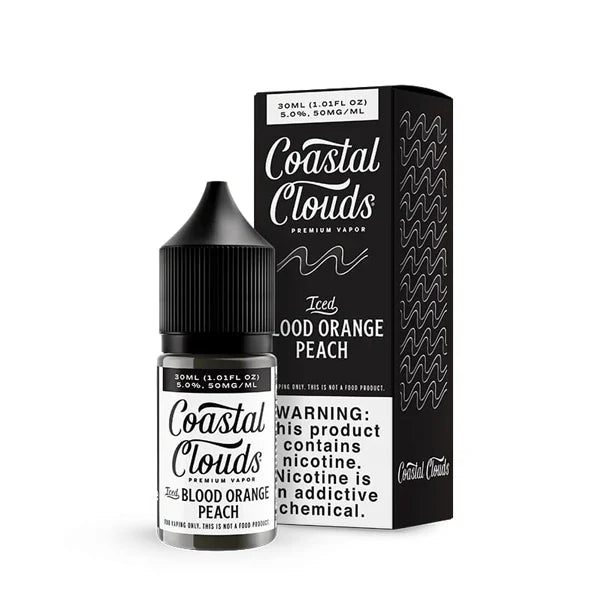 Coastal Clouds Salt Series E-Liquid 30mL (Salt Nic) | Blood Orange Peach Ice with packaging