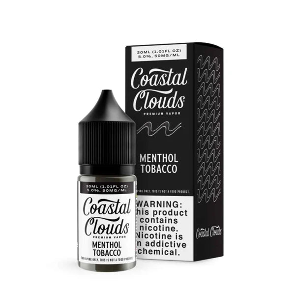 Coastal Clouds Salt Series E-Liquid 30mL (Salt Nic) | Menthol Tobacco with packaging