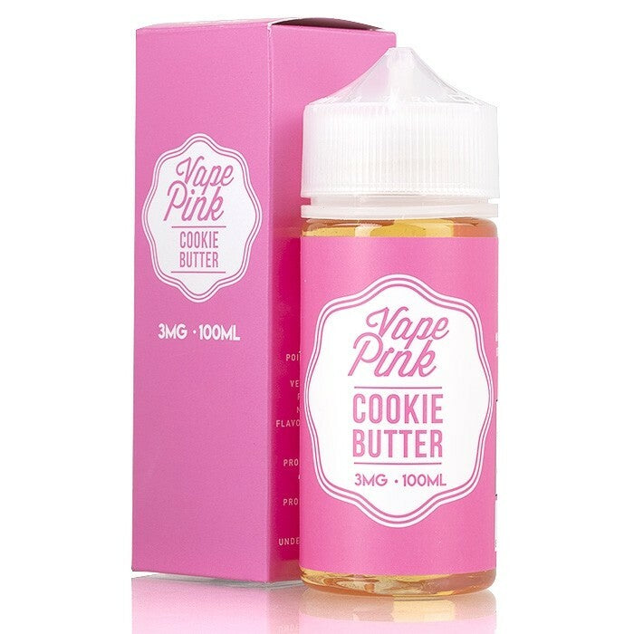 Vape Pink Series E-Liquid 100mL | 12mg Cookie Butter with PackagingVape Pink Series E-Liquid 100mL (Freebase) | Cookie Butter with PAckaging