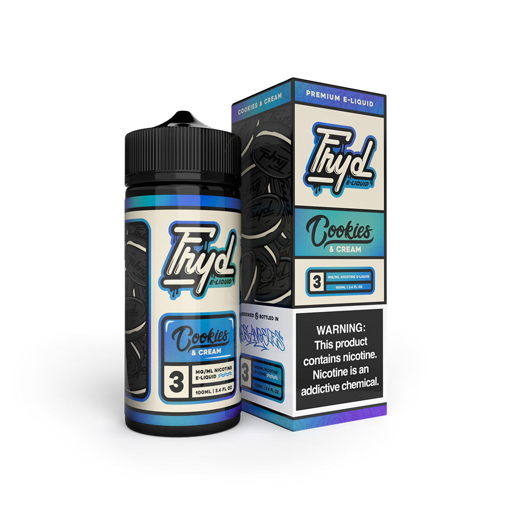 FRYD Series E-Liquid 100mL | Cookies and Cream with Packaging