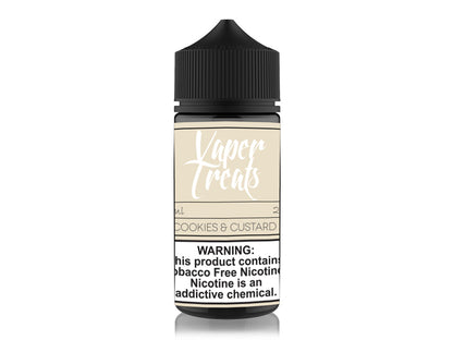 Vaper Treats Series E-Liquid 100mL | 2mg Cookies and Custard Bottle