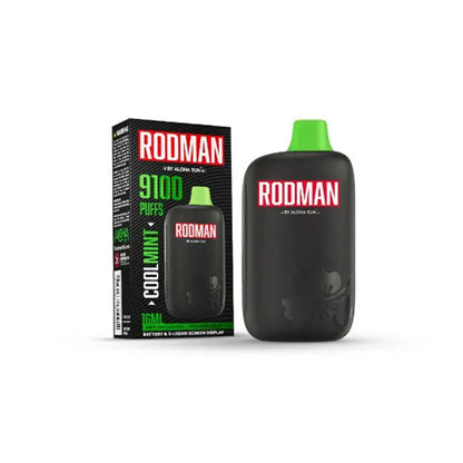 Aloha Sun Rodman Disposable 9100 Puffs 16mL 50mg | MOQ 10 | Cool Mint with Packaging