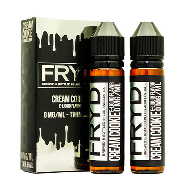 FRYD Series E-Liquid 2x-60mL Bottles (Freebase) 0mg Cream Cookie with packaging