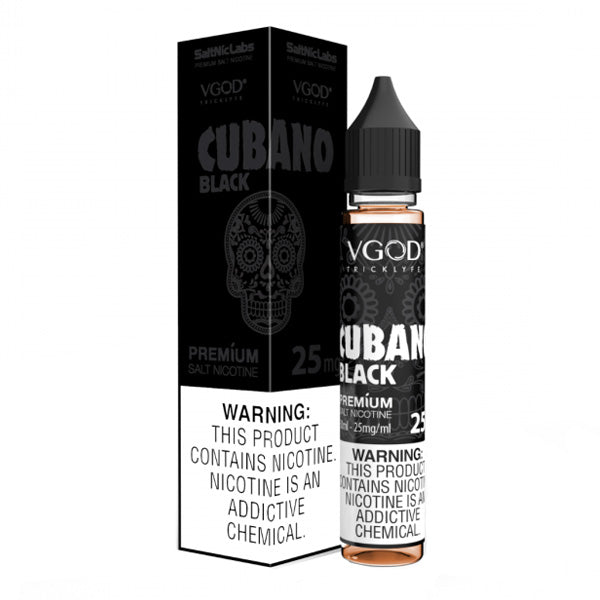 VGOD Salt Series E-Liquid 30mL | 25mg Cubano Black with packaging