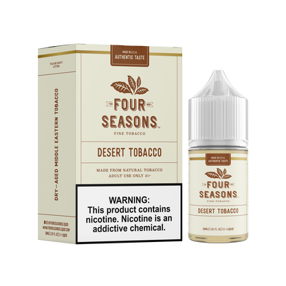 Four Seasons E-Liquid 30mL (Freebase) | Desert Tobacco with packaging