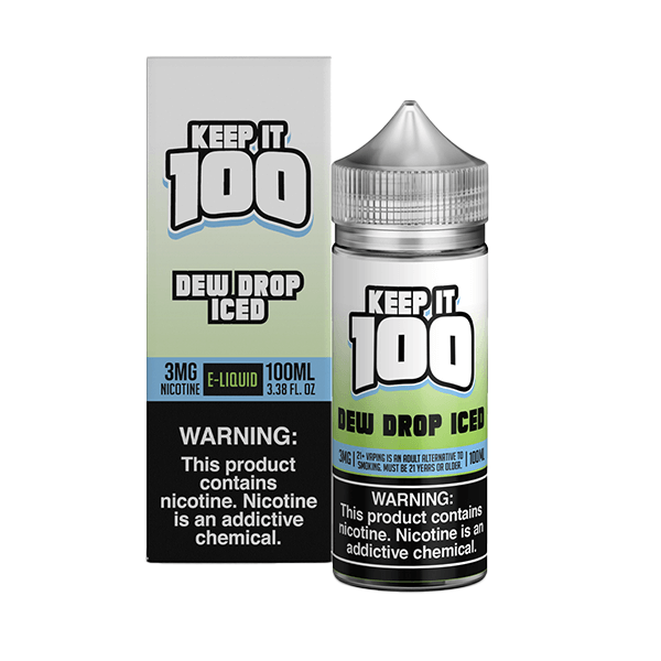 Keep It 100 TFN Series E-Liquid 6mg | 100mL (Freebase) Dew Drop Ice with Packaging