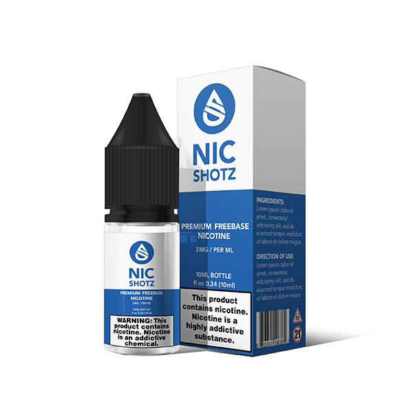 Nic Shotz 10mL with Packaging