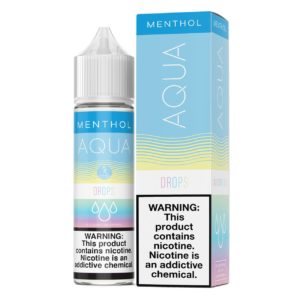 Aqua Series E-Liquid 60mL (Freebase) | Drops Menthol with packaging